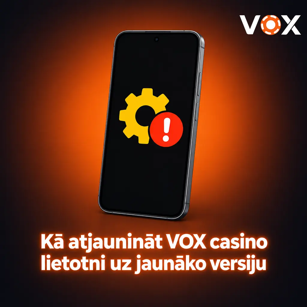 VOX casino lietotnes atjaunināšanas process: paziņojums par jaunu versiju un APK faila lejupielāde manuālai instalēšanai