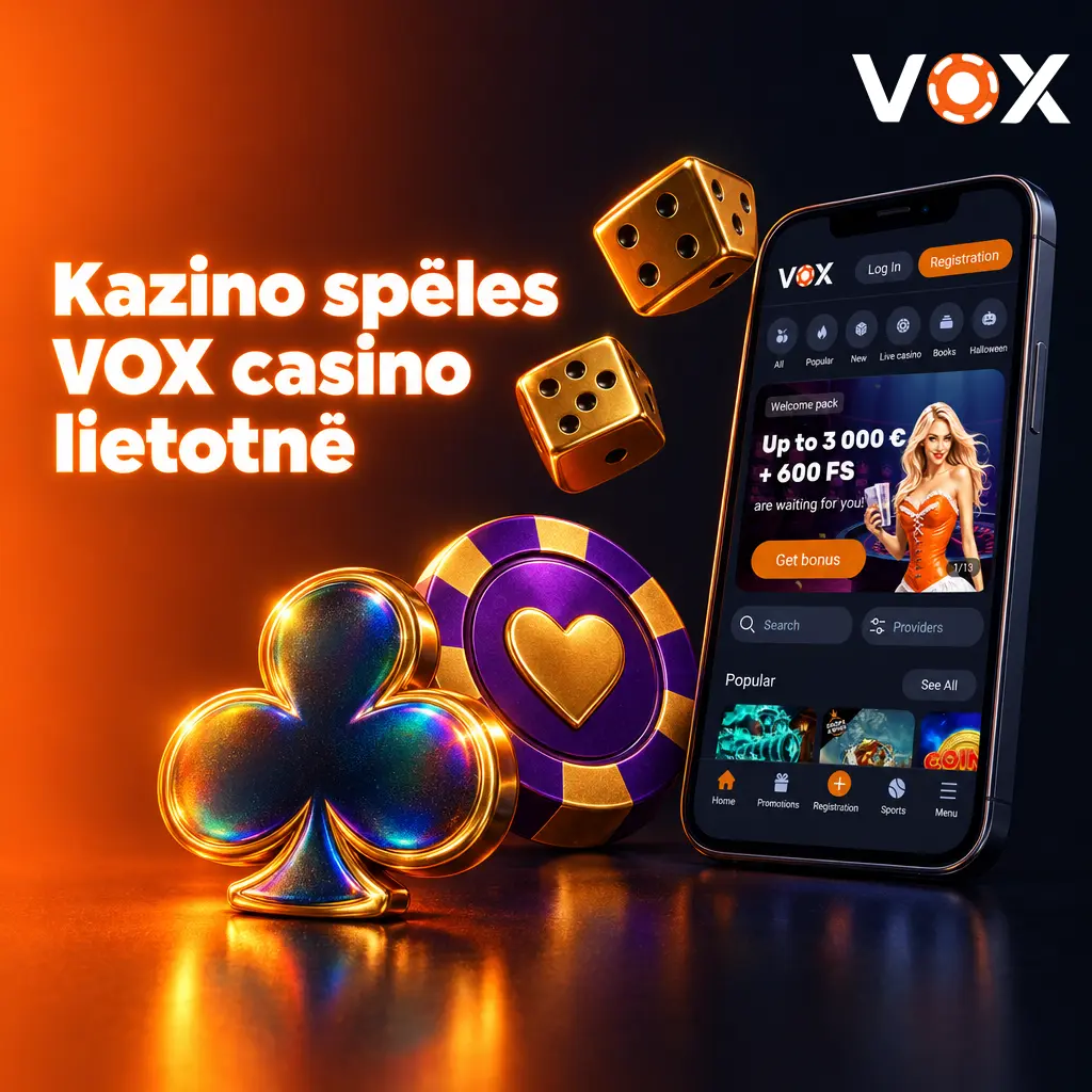 Kazino spēles VOX casino lietotnē - vairāk nekā 4000 spēļu no Pragmatic Play, Evolution un NetEnt