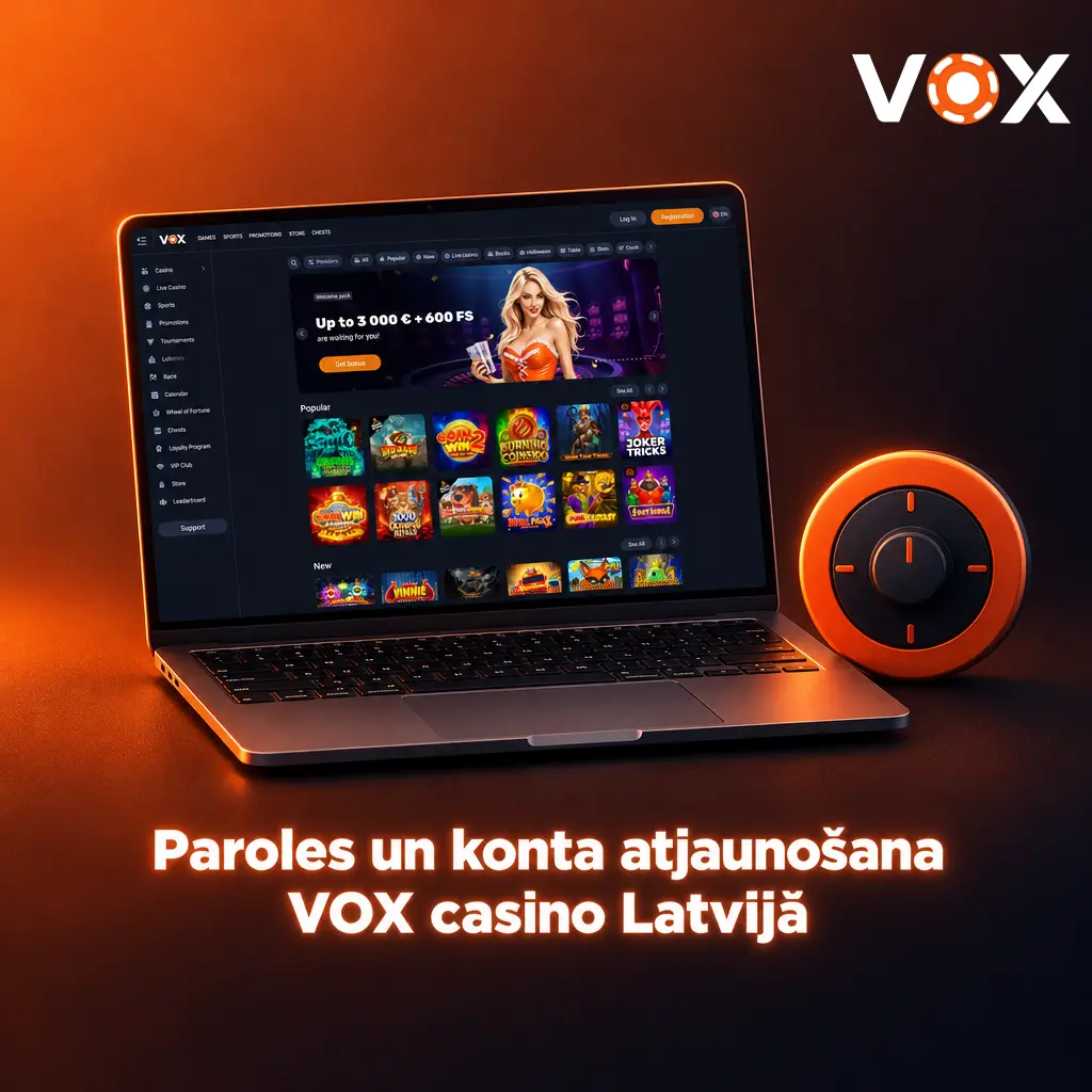 VOX casino paroles atjaunošana: kā droši atgūt piekļuvi kontam, neveidojot jaunu profilu.