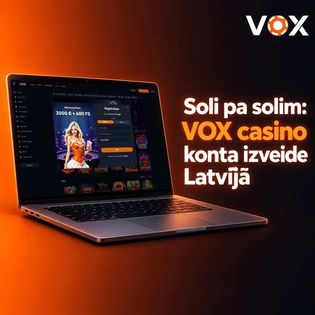 Soli pa solim: kā pareizi izveidot VOX casino kontu Latvijā, izvairoties no reģistrācijas un verifikācijas kļūdām.
