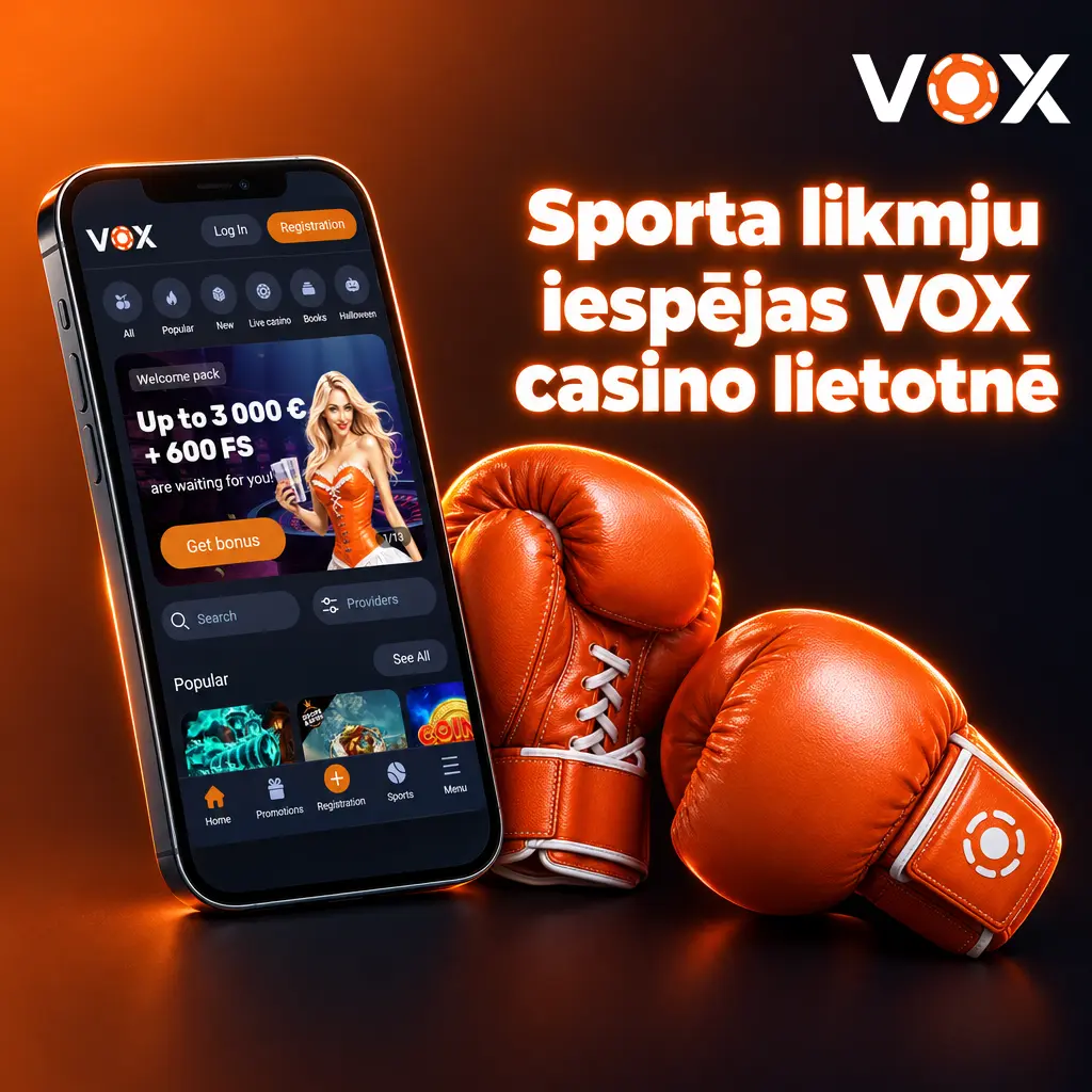 VOX casino lietotnē pieejamas sporta likmes futbolam, basketbolam, hokejam, tenisam, UFC un e-sportam tiešraidē un pirms spēles.
