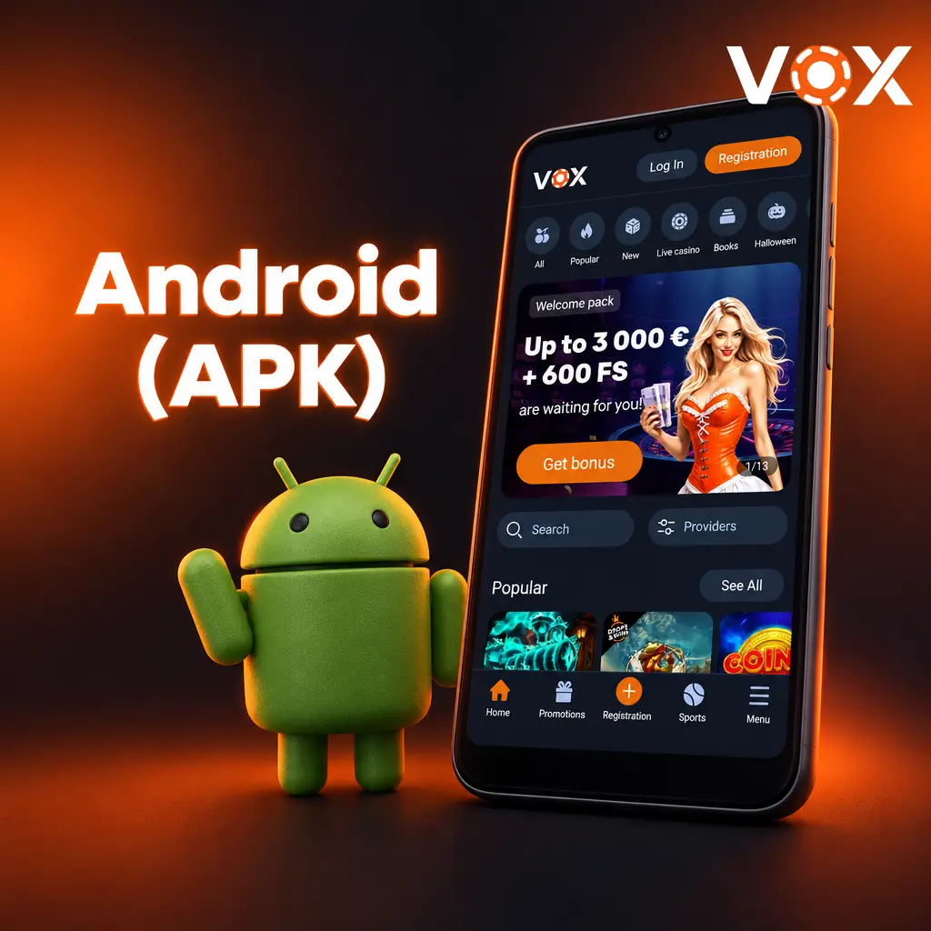 Android APK faila lejupielāde azartspēļu lietotnei, jo Google Play neatbalsta šādas lietotnes
