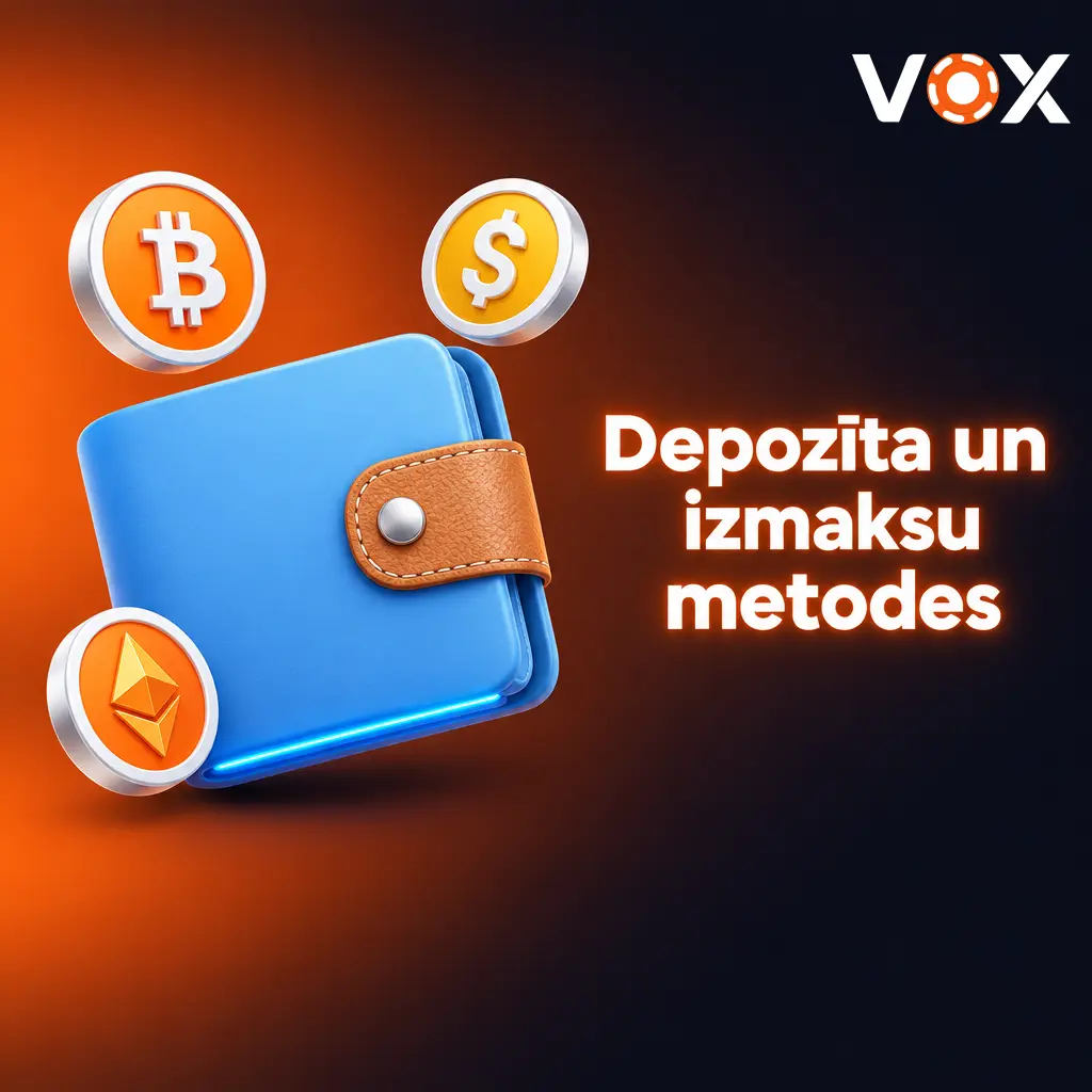 VOX casino depozīta un izmaksu metodes: Visa, Mastercard, Skrill, Neteller, Paysafecard, Apple Pay, Google Pay, Bitcoin