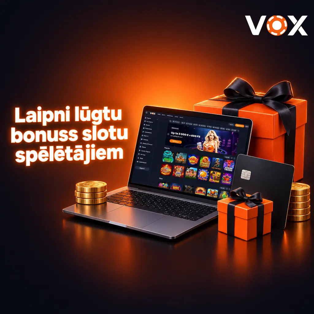 VOX casino laipni lūgtu bonuss slotu spēlētājiem - līdz 3000 EUR un 600 bezmaksas griezieni par pirmajiem depozītiem