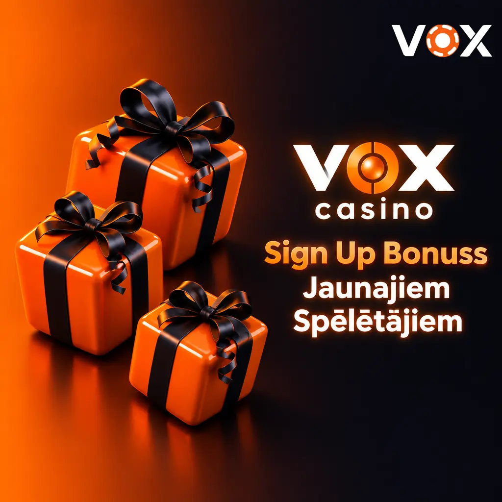 VOX casino sign up bonuss jaunajiem spēlētājiem: 3000 EUR + 600 bezmaksas griezieni pēc reģistrācijas un pirmās iemaksas.