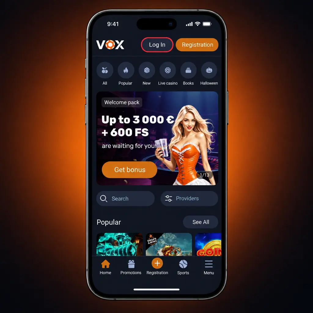 Soli pa solim: kā pieslēgties VOX casino kontam, izmantojot e-pastu vai tālruni un paroli